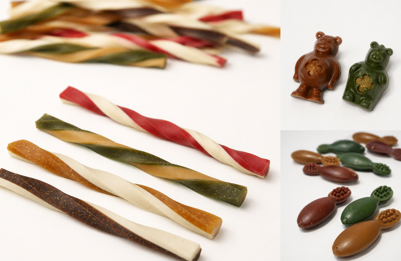 Snacks diversión y snacks con colágeno Wuapu: variedad visual y funcional dentro de los premios para perros