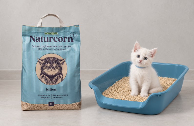 Naturcorn Kitten: 6 claves de higiene vegetal para los primeros hábitos del gatito